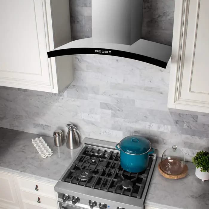 ZLINE - Convertible Island Mount Range Hood in Black Stainless Steel - BSKE2iN